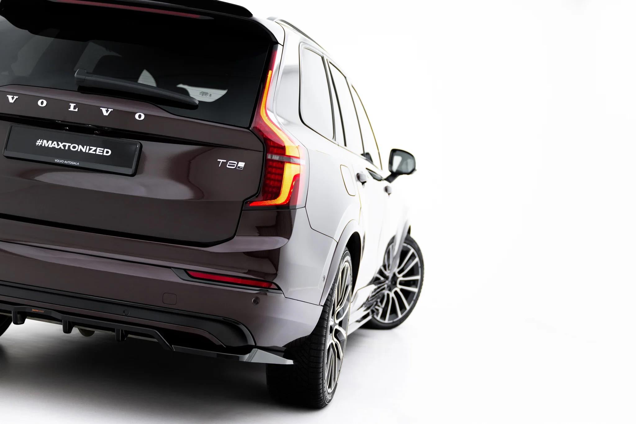 Maxton Design Street+ Mittlerer Diffusor Race Passend für Volvo Xc90 Mk2 Facelift 2 Schwarz Hochglanz
