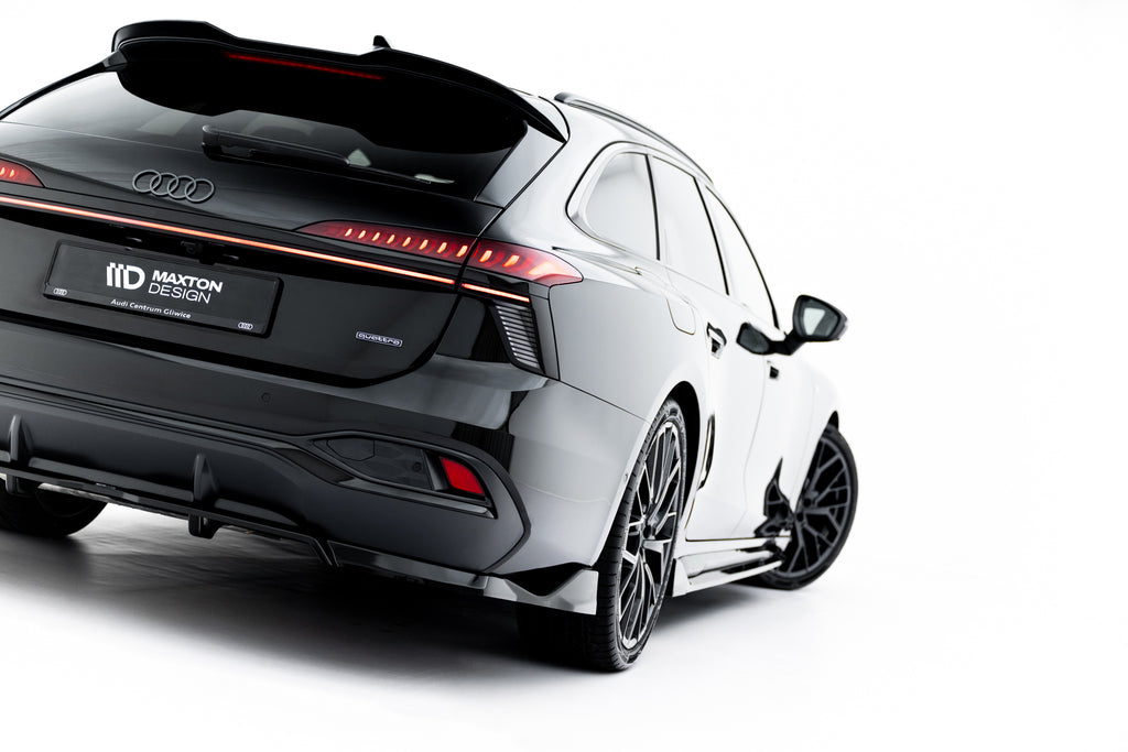 Maxton Design Street+ Mittlerer Diffusor RACE V.2 passend für Audi A6 S-Line C9 schwarz Hochglanz
