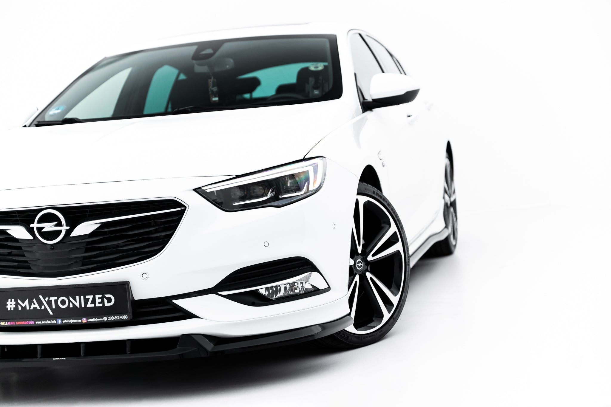 Maxton Design Street+ Spoilerlippe Front Ansatz passend für Opel Insignia OPC-Line Mk2 schwarz Hochglanz
