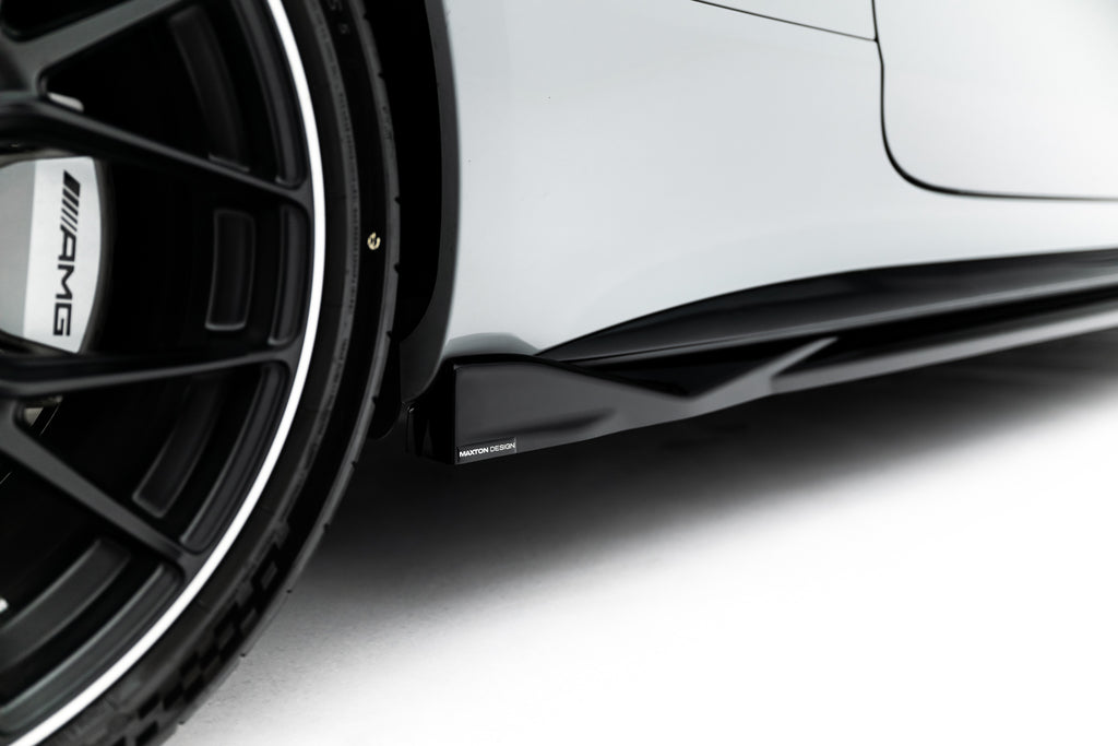 Maxton Design Street+ Seitenschweller Leisten passend für Mercedes-AMG CLE 53 Aero C236 schwarz Hochglanz