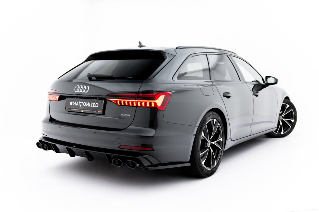 Maxton Design Diffusor Heck Ansatz + Endrohre passend für Audi A6 Limousine / Avant C8 / C8 Facelift