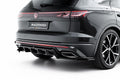 Maxton Design Street+ Mittlerer Diffusor RACE passend für VW Touareg R-Line Mk3 Facelift schwarz Hochglanz