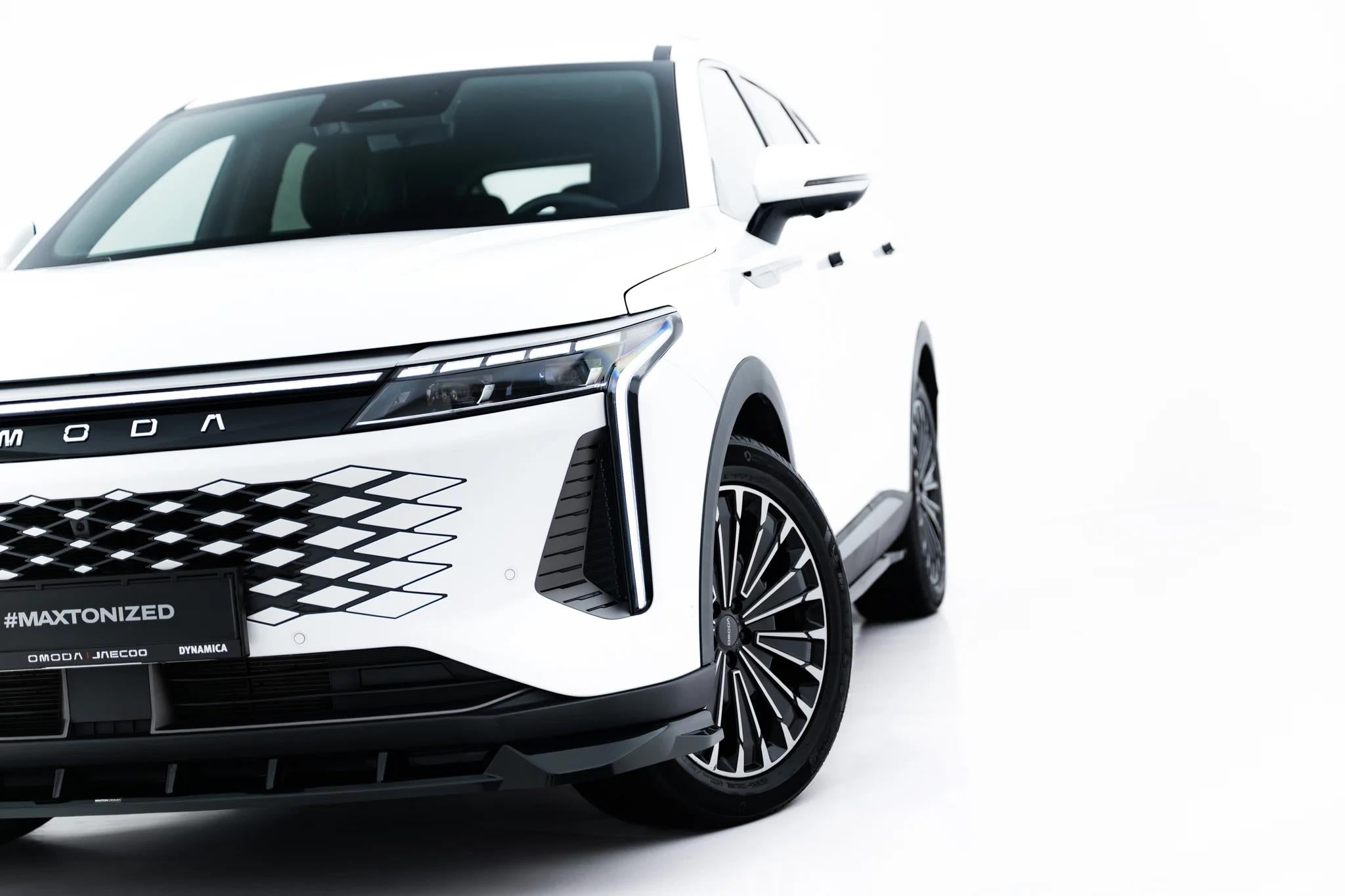 Maxton Design Street+ Spoilerlippe Front Ansatz passend für Omoda 9 Mk1 schwarz Hochglanz