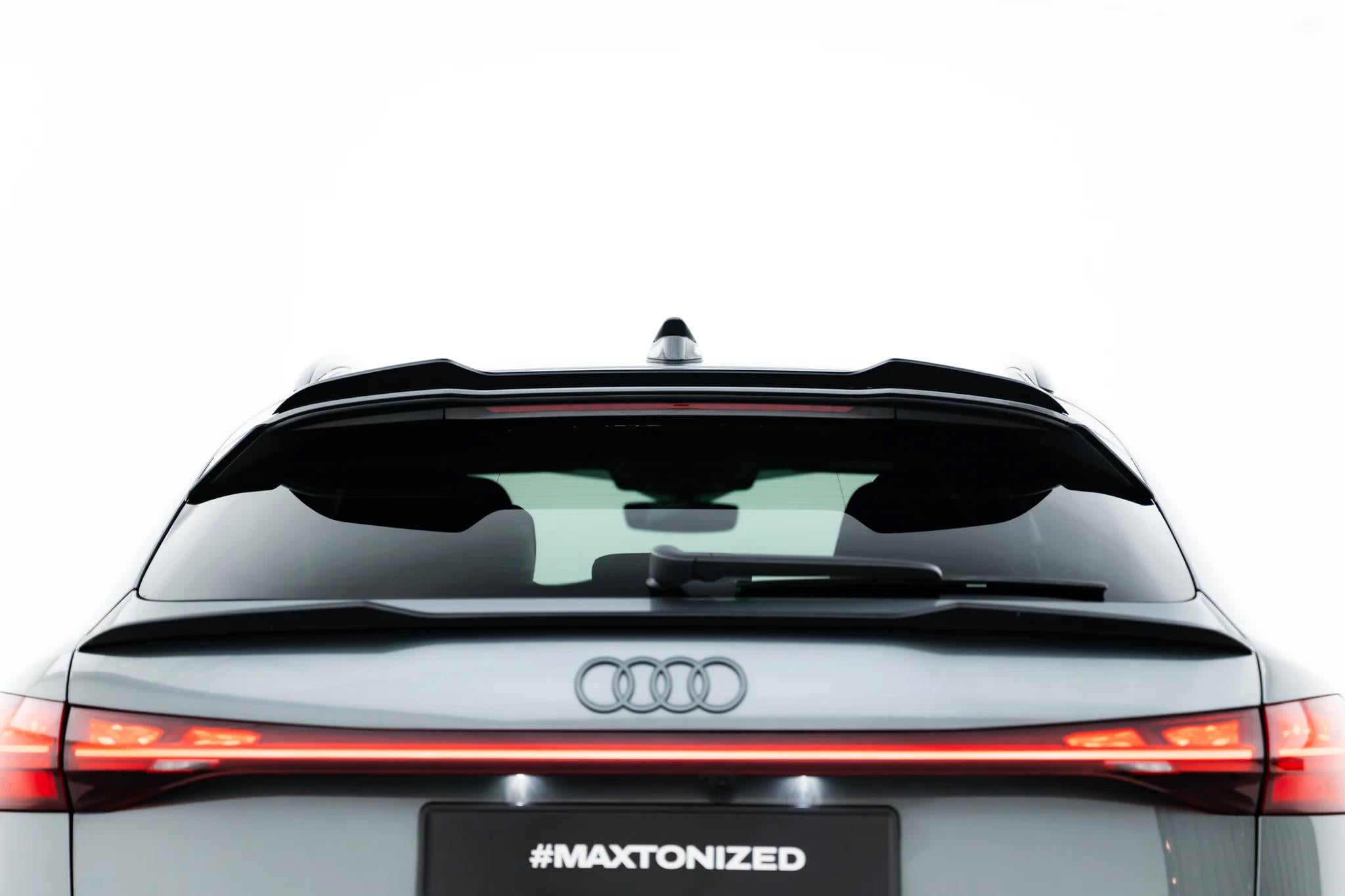 Maxton Design Höher Heckspoiler Lippe Audi SQ5 / Q5 S-Line Sportback Mk3 Schwarz Hochglanz