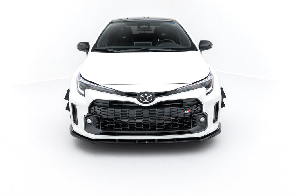 Maxton Design Street+ Spoilerlippe Front Ansatz V.1 passend für Toyota GR Corolla Mk12 schwarz Hochglanz
