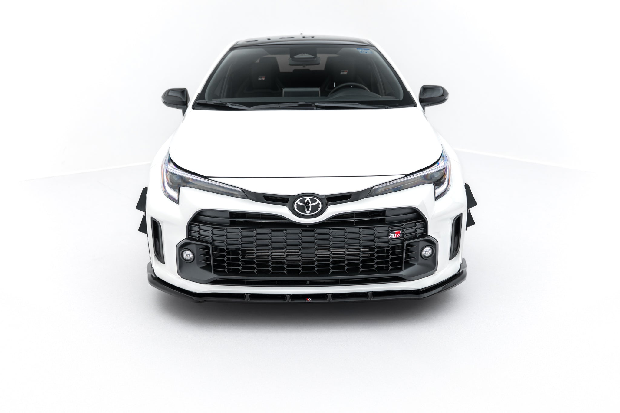Maxton Design Street+ Spoilerlippe Front Ansatz V.1 passend für Toyota GR Corolla Mk12 schwarz Hochglanz