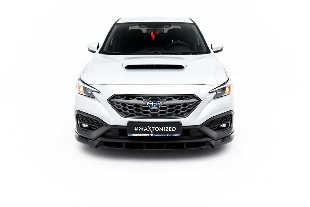Maxton Design Street+ Spoilerlippe Front Ansatz V.1 passend für Subaru WRX STI Mk2 schwarz Hochglanz