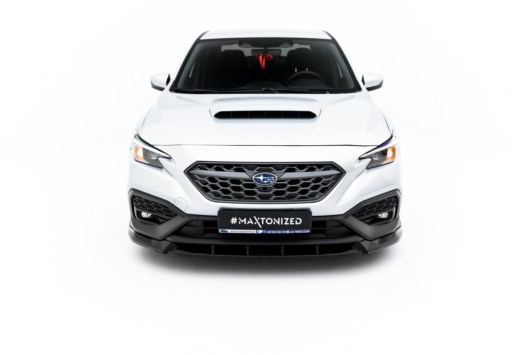 Maxton Design Street+ Spoilerlippe Front Ansatz V.1 passend für Subaru WRX STI Mk2 schwarz Hochglanz