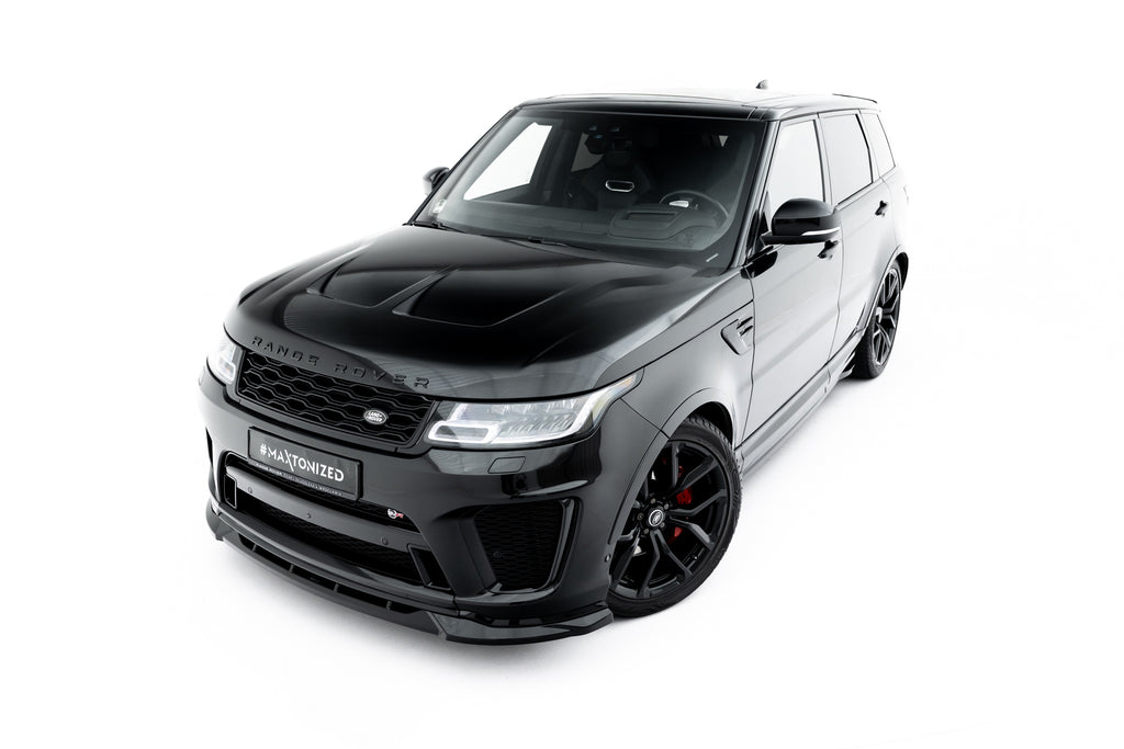 Maxton Design Street+ Spoilerlippe Front Ansatz passend für Land Rover Range Rover SVR Mk2 Facelift schwarz Hochglanz
