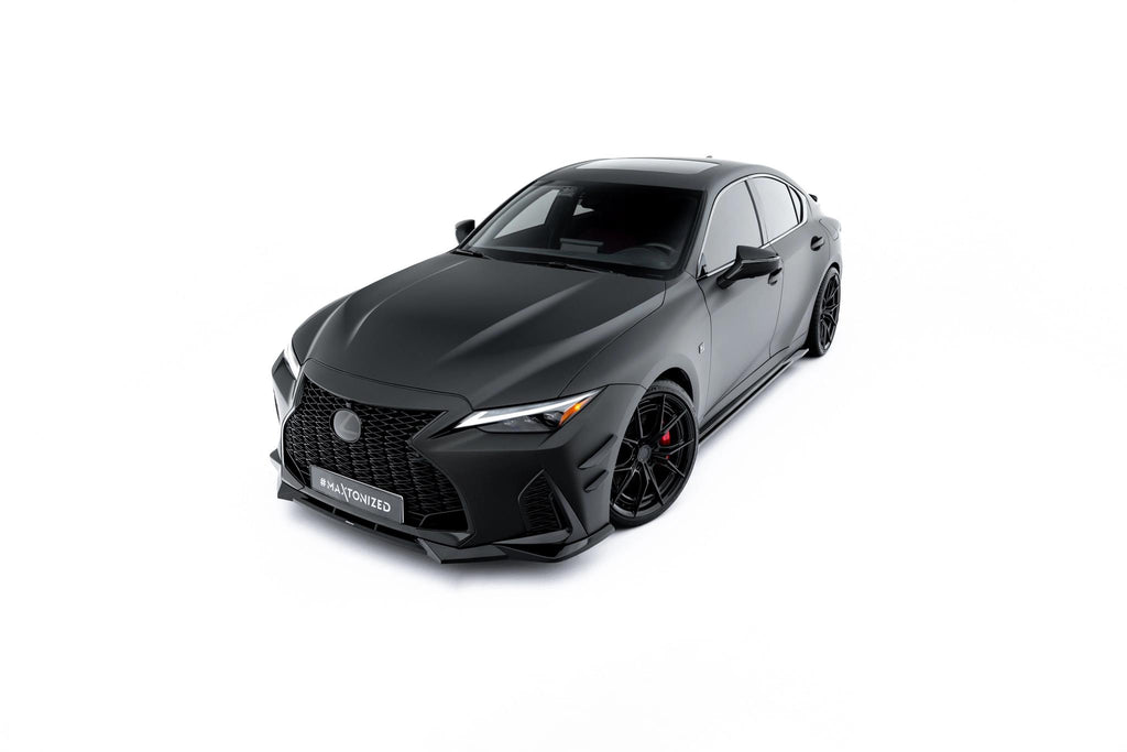 Maxton Design Street+ Spoilerlippe Front Ansatz V.2 passend für Lexus IS 500 Mk3 Facelift 2 (XE30) schwarz Hochglanz