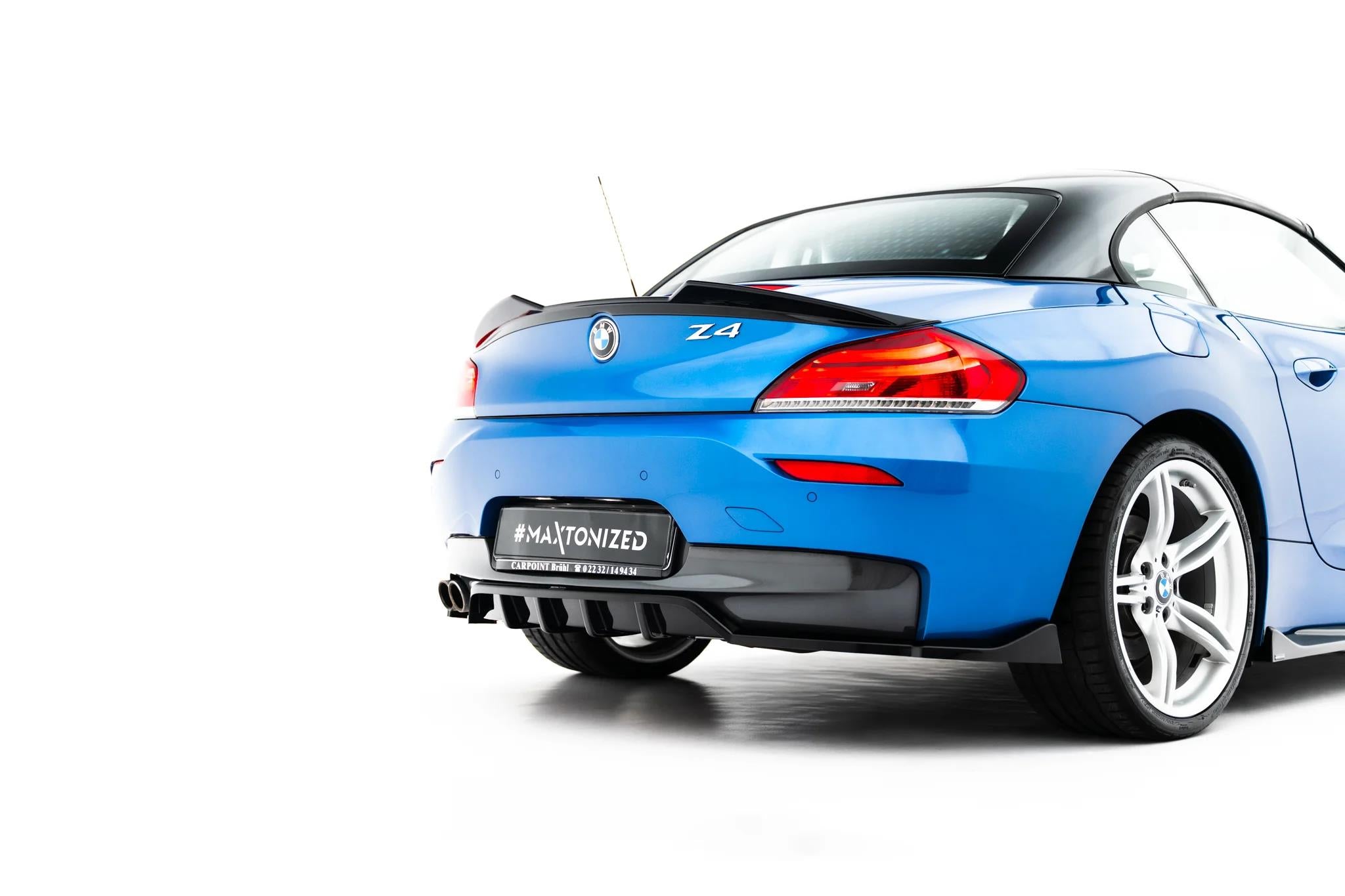 Maxton Design Street+ Mittlerer Diffusor Race V.2 Passend für Bmw Z4 M-Paket E89 Facelift Schwarz Hochglanz