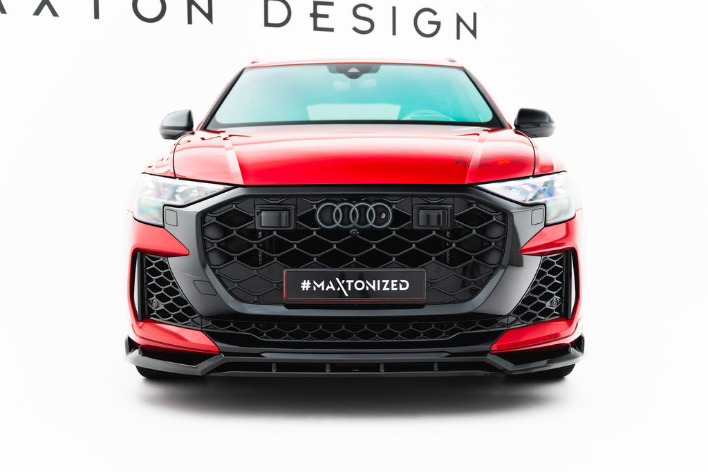 Maxton Design Street+ Spoilerlippe Front Ansatz passend für Audi RSQ8 Mk1 Facelift schwarz Hochglanz