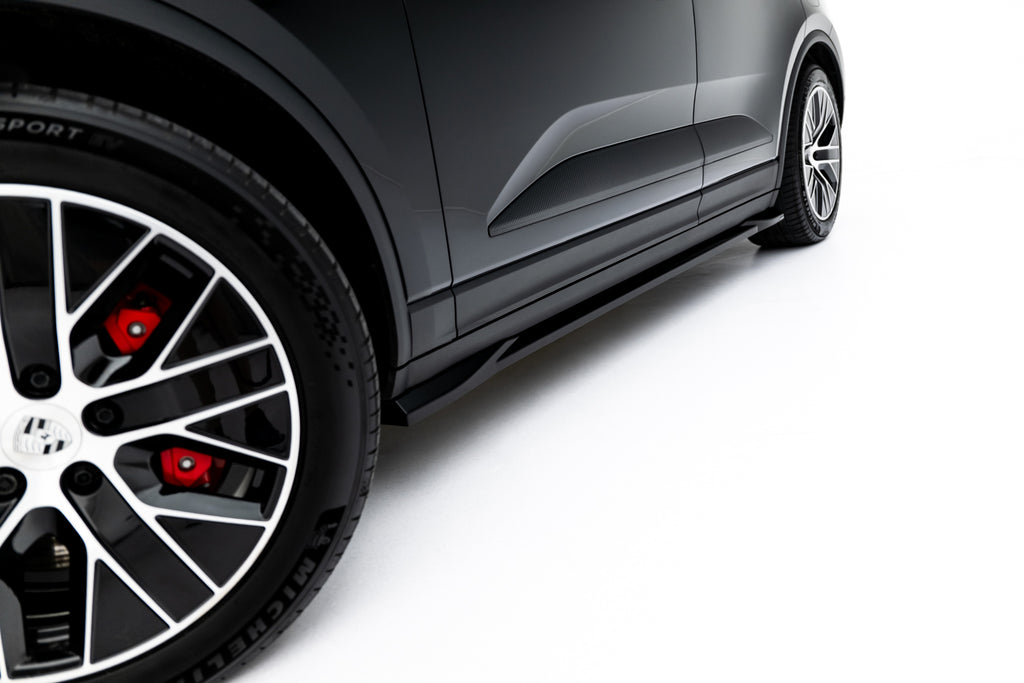 Maxton Design Street+ Seitenschweller Leisten passend für Porsche Macan EV Mk1 schwarz Hochglanz