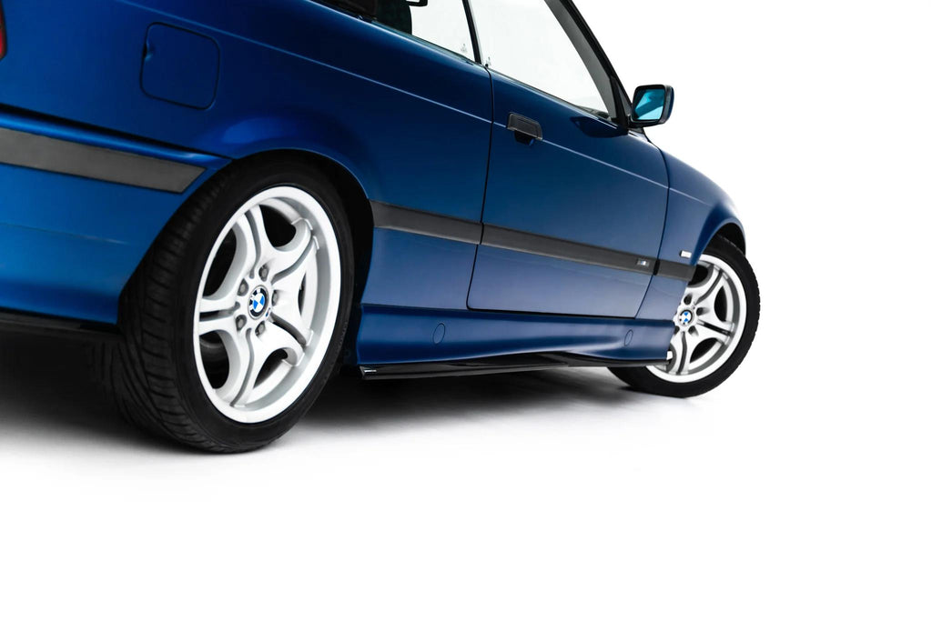 Maxton Design Street+ Seitenschweller Leisten passend für BMW M3 / 3 M-Paket Coupe / Cabrio E36 schwarz Hochglanz