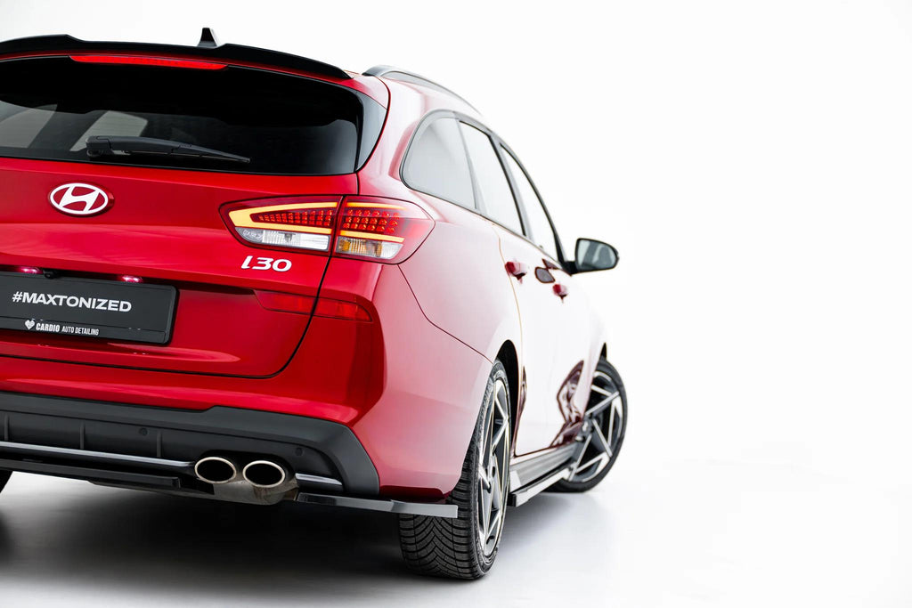 Maxton Design Heck Flaps für Hyundai i30 Mk3 Facelift [2020-] | Schwarz Hochglanz | ABS-Kunststoff