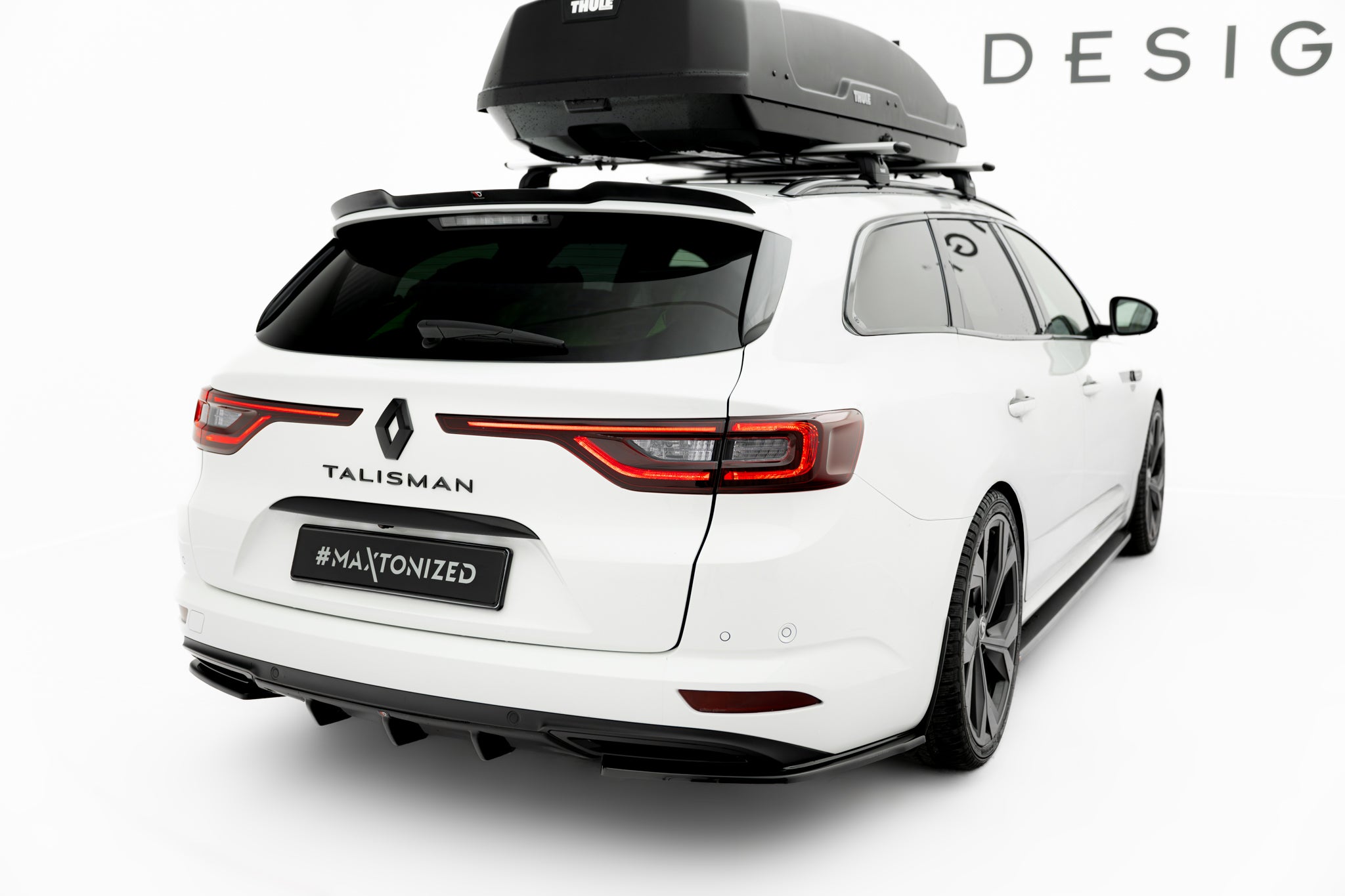 Maxton Design Spoiler CAP passend für Renault Talisman Grandtour schwarz Hochglanz