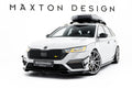 Maxton Design Street+ Spoilerlippe Front Ansatz V.4 passend für Skoda Octavia RS Mk4 schwarz Hochglanz
