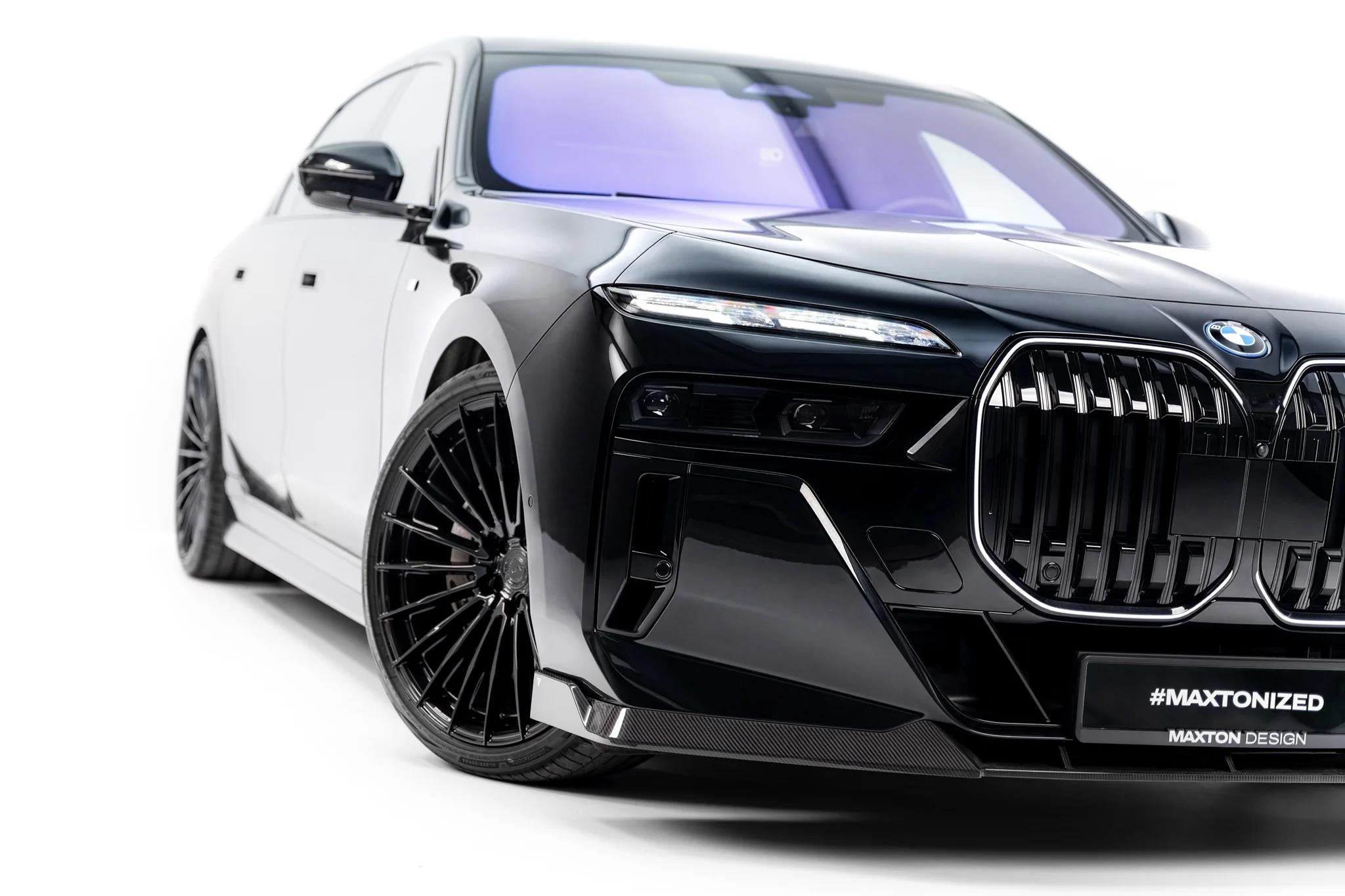 Maxton Design Prepreg Carbon Fiber Street+ Spoilerlippe Front Ansatz Passend für Bmw 7 M-Paket / M760e / I7 M-Paket G70