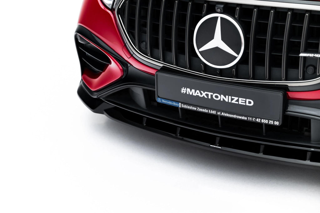 Maxton Design Street+ Spoilerlippe Front Ansatz passend für Mercedes-AMG E53 Limousine / Kombi W214 schwarz Hochglanz