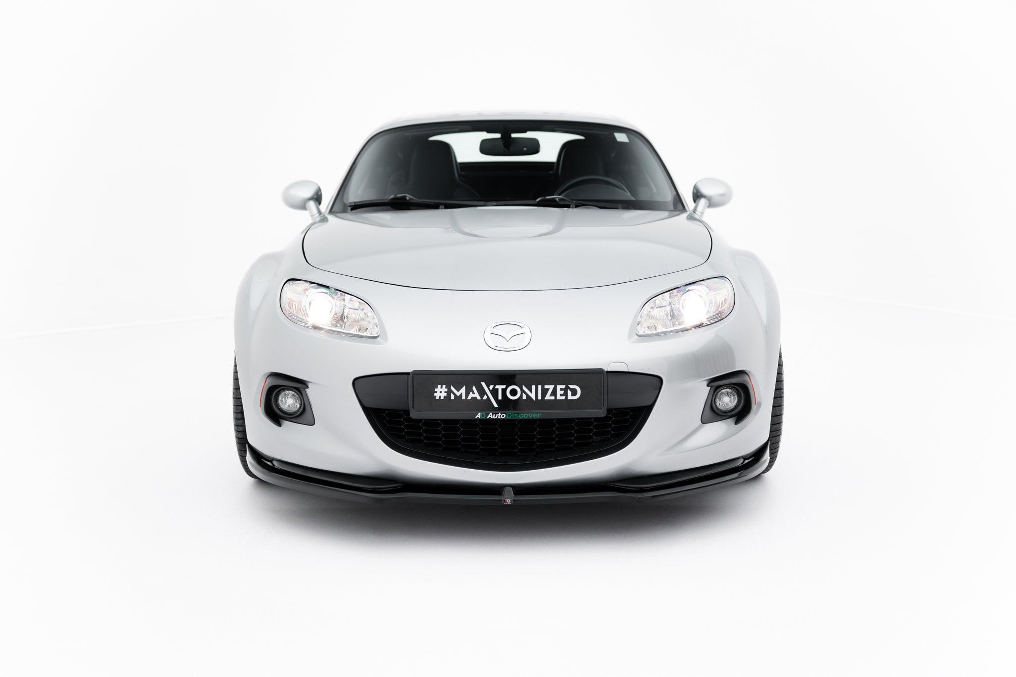Maxton Design Street+ Spoilerlippe Front Ansatz passend für Mazda MX-5 Mk3 (NC) Facelift schwarz Hochglanz