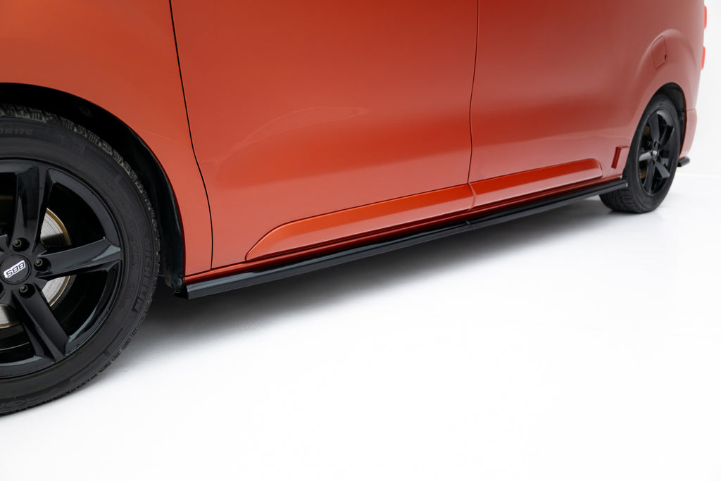 Maxton Design Street+ Seitenschweller Leisten passend für Peugeot Partner Maxi Mk3 schwarz Hochglanz
