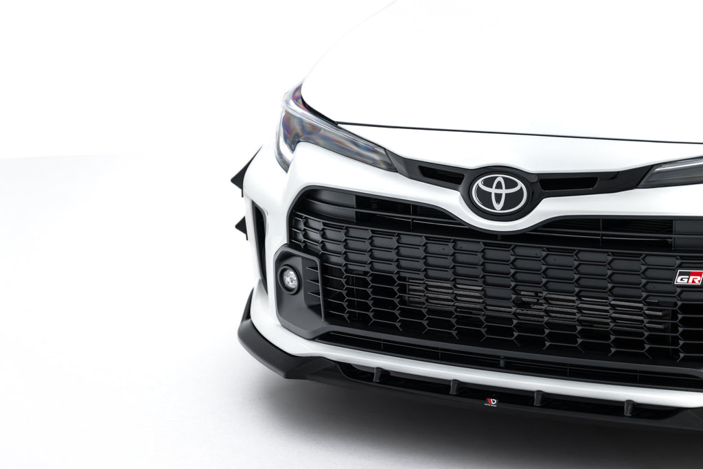 Maxton Design Street+ Spoilerlippe Front Ansatz V.2 passend für Toyota GR Corolla Mk12 schwarz Hochglanz