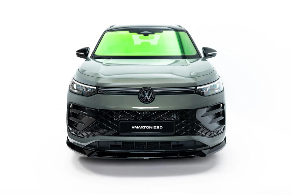Maxton Design Frontspoiler für Volkswagen Tayron Mk1 [2024-] | Schwarz Hochglanz | ABS-Kunststoff