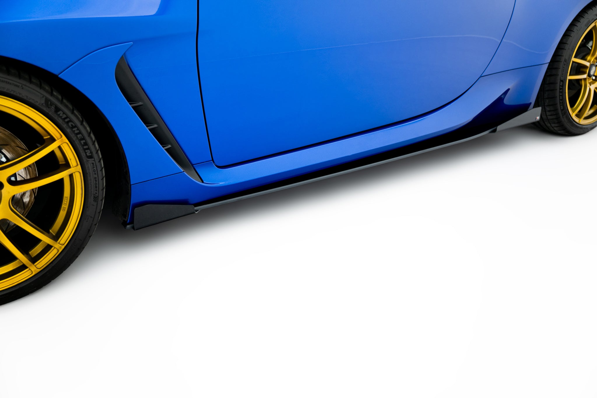 Maxton Design Street Pro Street+ Seitenschweller Leisten passend für V.1 + Flaps passend für Subaru BRZ Mk2 schwarz Hochglanz