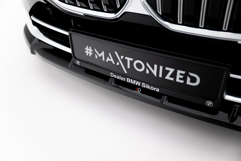 Maxton Design Street+ Spoilerlippe Front Ansatz V.1 passend für BMW 7 G70 schwarz Hochglanz