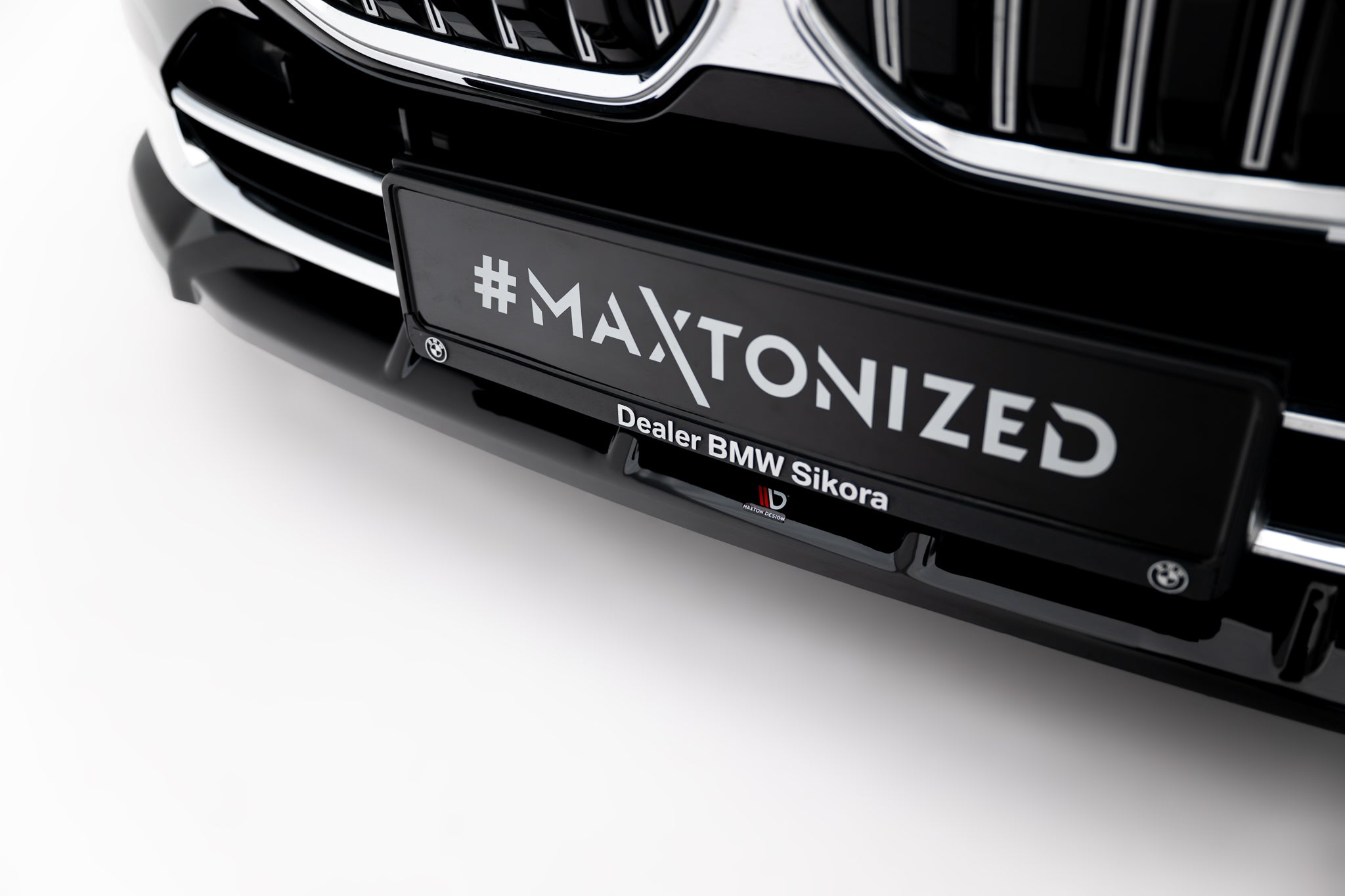 Maxton Design Street+ Spoilerlippe Front Ansatz V.1 passend für BMW 7 G70 schwarz Hochglanz