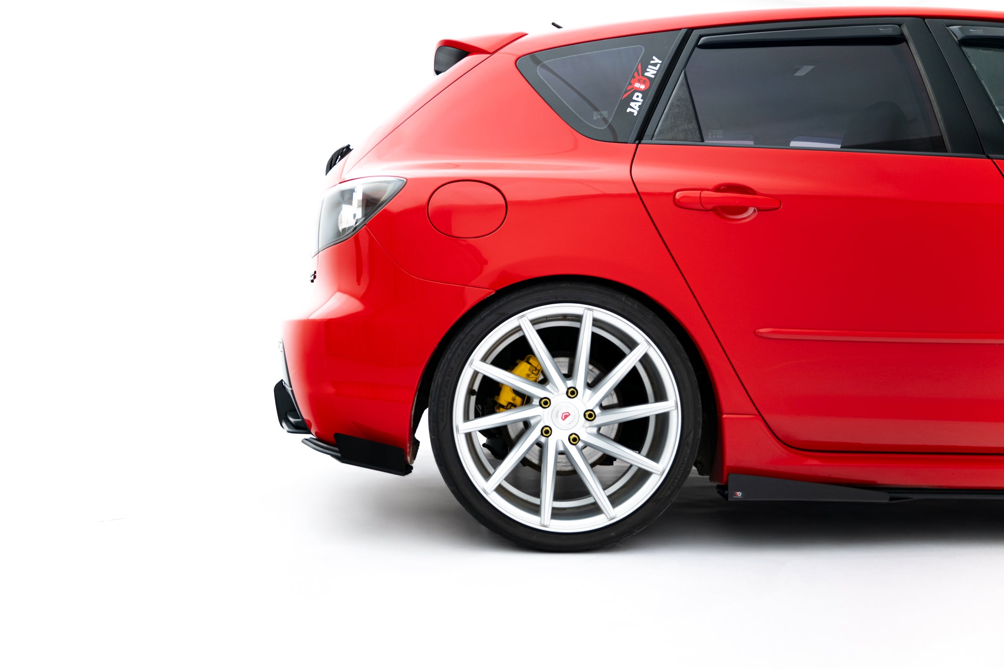 Maxton Design Hintere Seiten Flaps passend für Mazda 3 MPS Mk1 EU Version schwarz Hochglanz