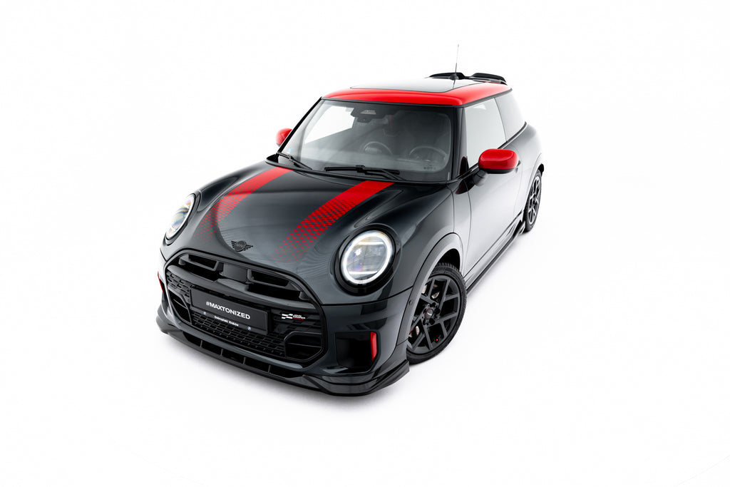 Maxton Design Street+ Spoilerlippe Front Ansatz für Mini Cooper John Cooper Works F65 [2025-] | Schwarz Hochglanz | ABS-Kunststoff