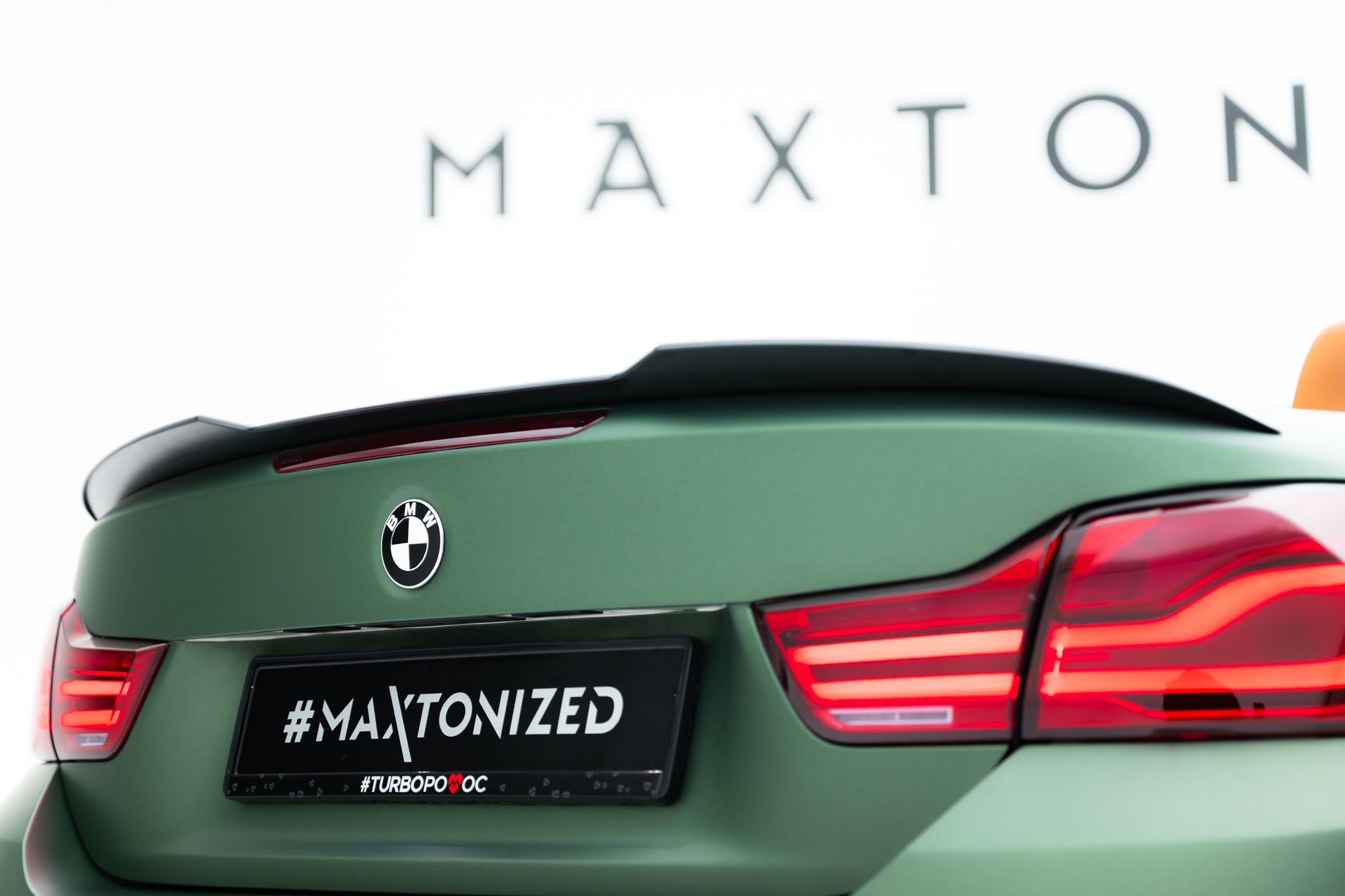 Maxton Design Spoiler CAP passend für BMW 4er Cabrio F33 schwarz Hochglanz