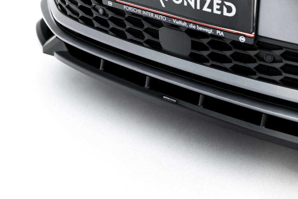 Maxton Design Street+ Spoilerlippe Front Ansatz V.1 passend für Skoda Kodiaq Sportline Mk2 schwarz Hochglanz