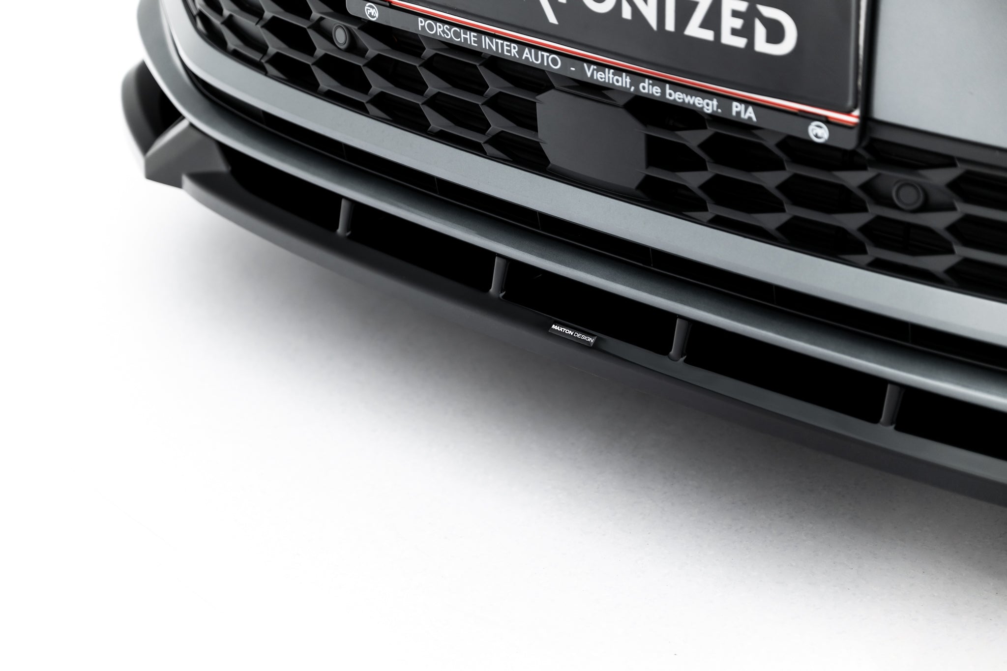 Maxton Design Street+ Spoilerlippe Front Ansatz V.1 passend für Skoda Kodiaq Sportline Mk2 schwarz Hochglanz