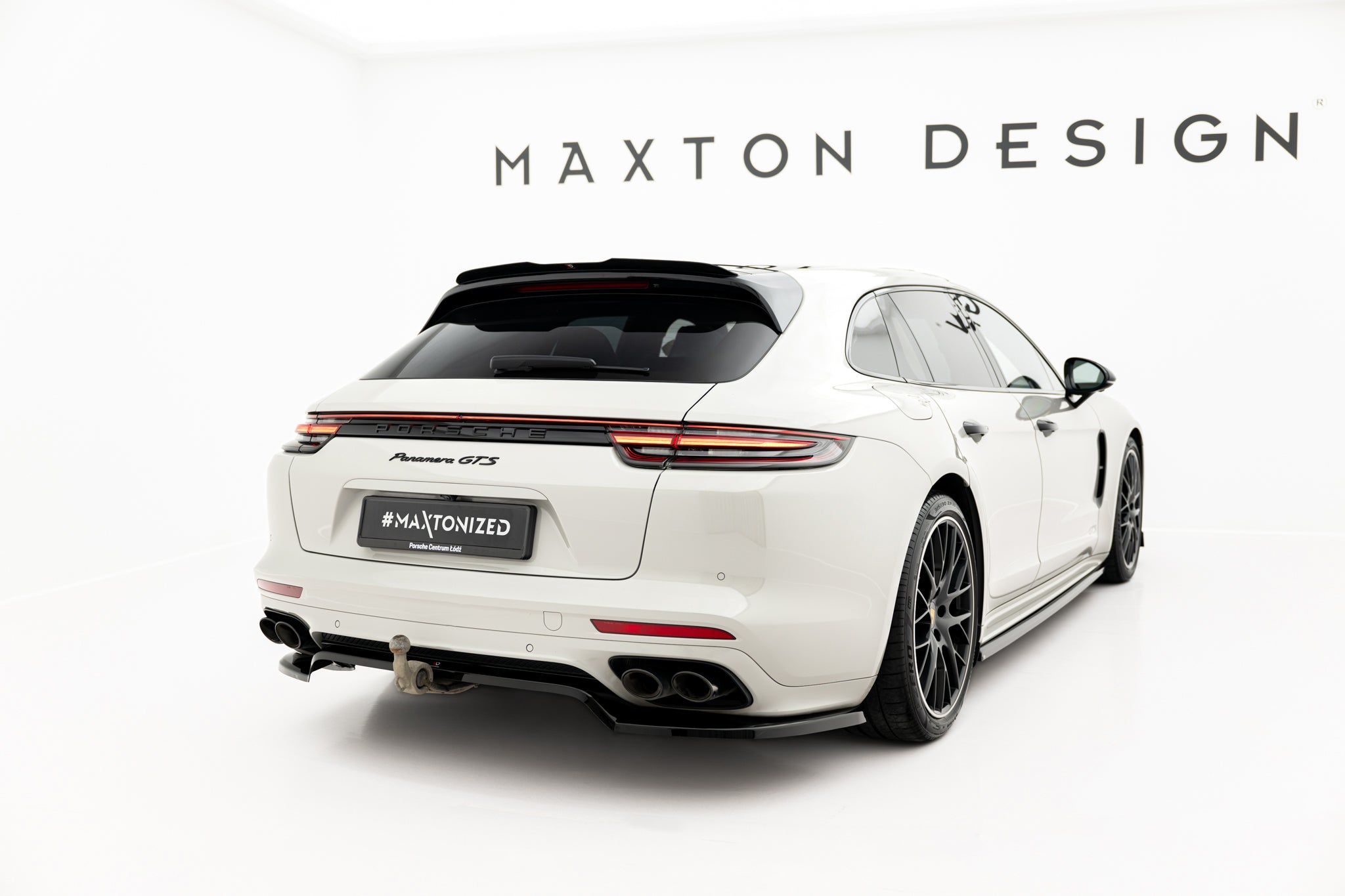 Maxton Design Spoiler CAP passend für Porsche Panamera GTS / 4S / E-Hybrid / Turbo S E-Hybrid Sport Turismo 971 Facelift schwarz Hochglanz