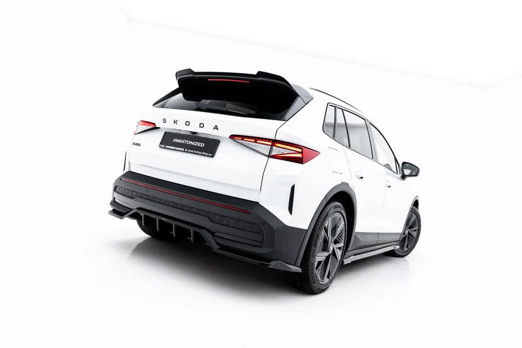 Maxton Design Street+ Mittlerer Diffusor Race Passend für Skoda Elroq RS Mk1 Schwarz Hochglanz