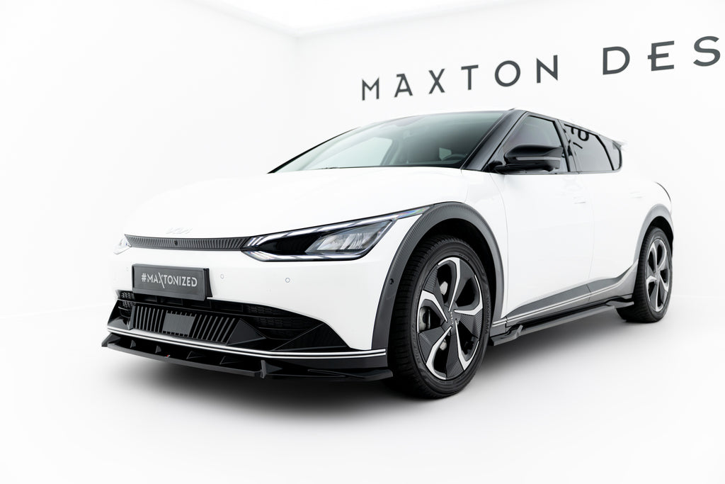 Maxton Design Street+ Spoilerlippe Front Ansatz passend für Kia EV6 Mk1 schwarz Hochglanz