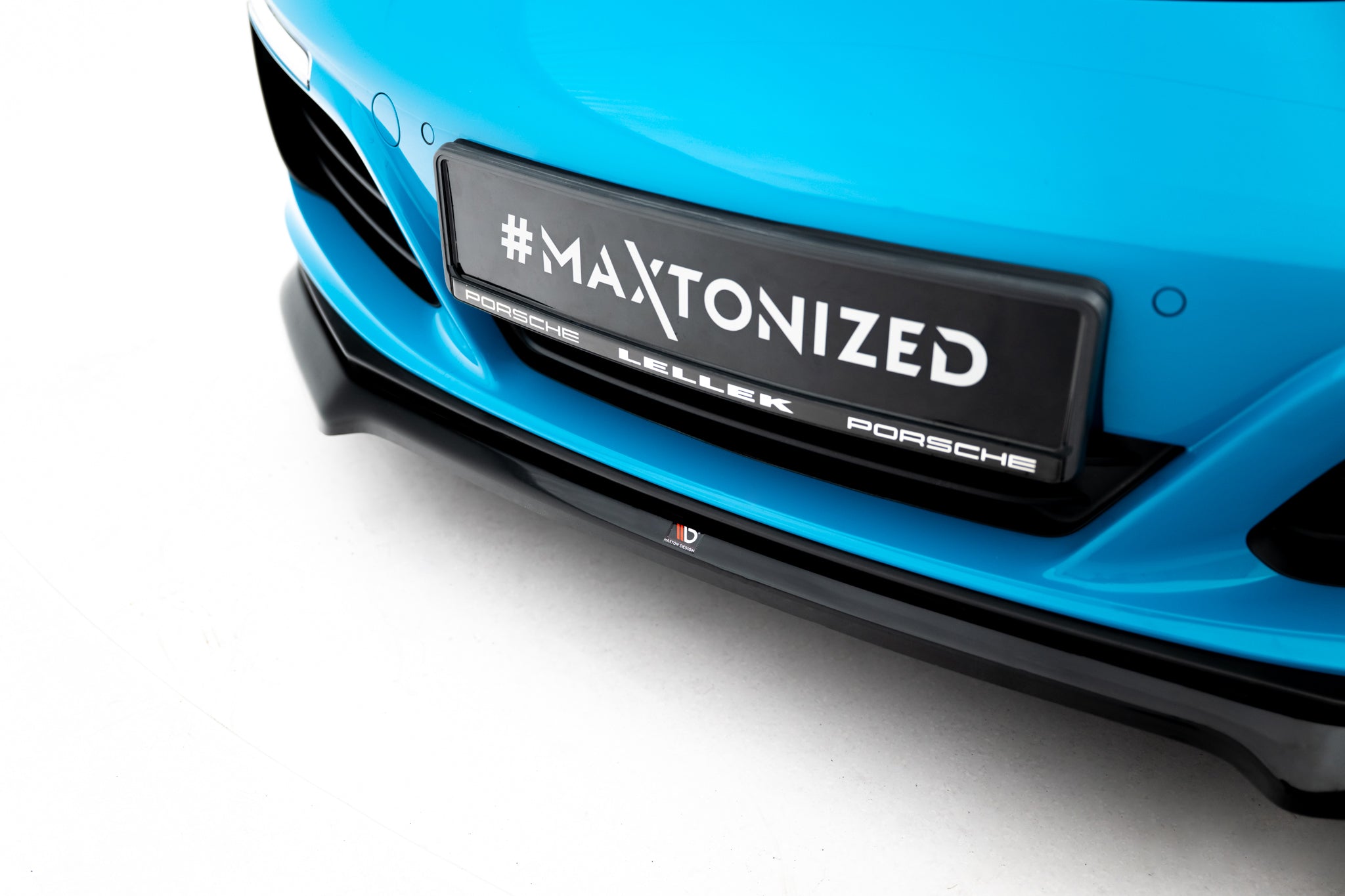 Maxton Design Street+ Spoilerlippe Front Ansatz V.1 passend für Porsche 911 Carrera 991 Facelift schwarz Hochglanz