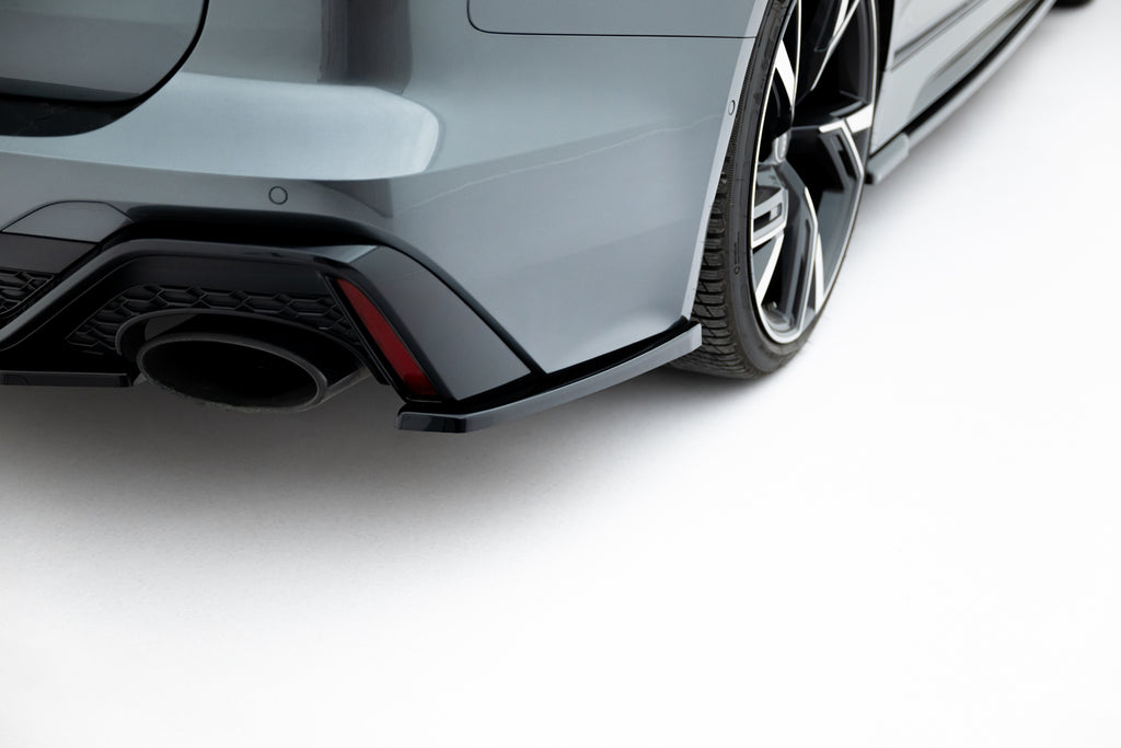 Maxton Design Heck Ansatz Flaps Diffusor V.1 passend für Audi RS6 C8 / C8 Facelift schwarz Hochglanz