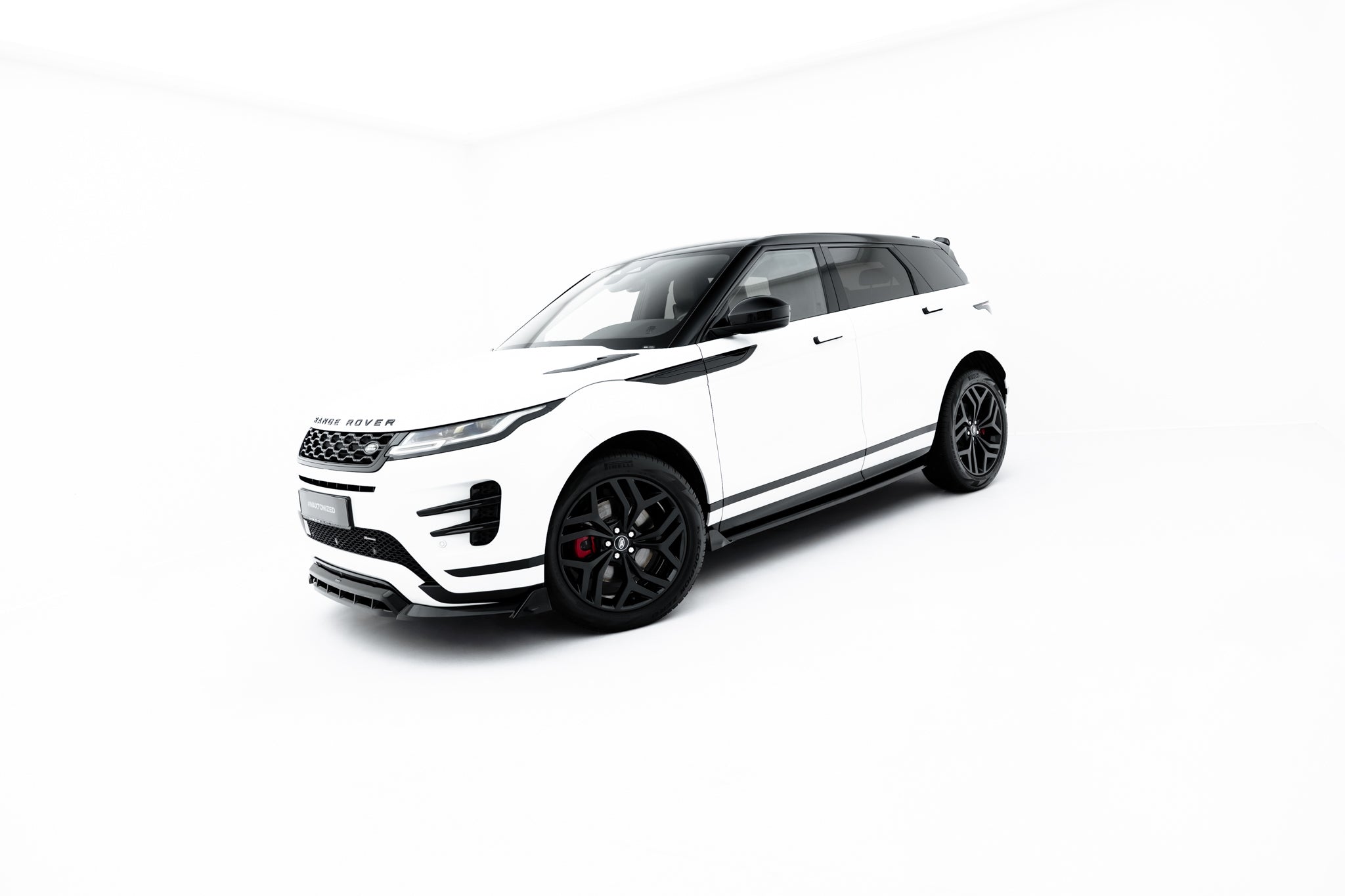 Maxton Design Street+ Seitenschweller Leisten passend für Land Rover Range Rover Evoque Dynamic Mk2 schwarz Hochglanz