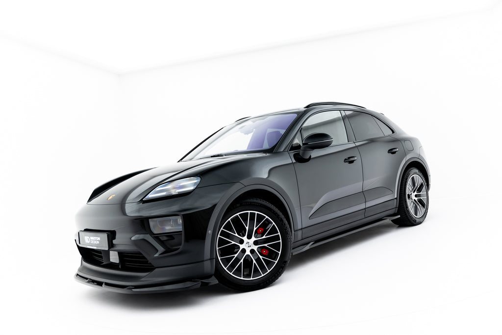Maxton Design Street+ Seitenschweller Leisten passend für Porsche Macan EV Mk1 schwarz Hochglanz
