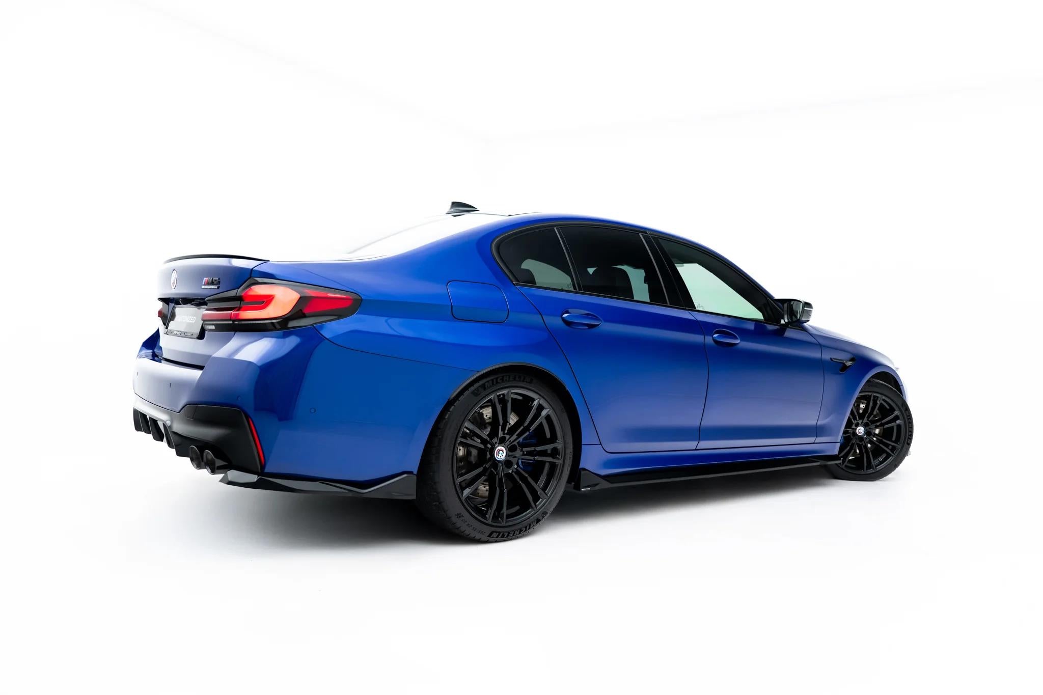 Maxton Design Street+ Seitenschweller Leisten V.2 passend für BMW M5 F90 schwarz Hochglanz