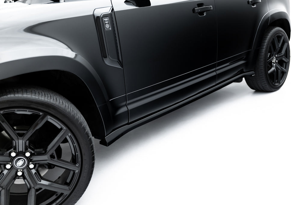 Maxton Design Street+ Seitenschweller Leisten passend für Land Rover Defender 110 Mk4 schwarz Hochglanz