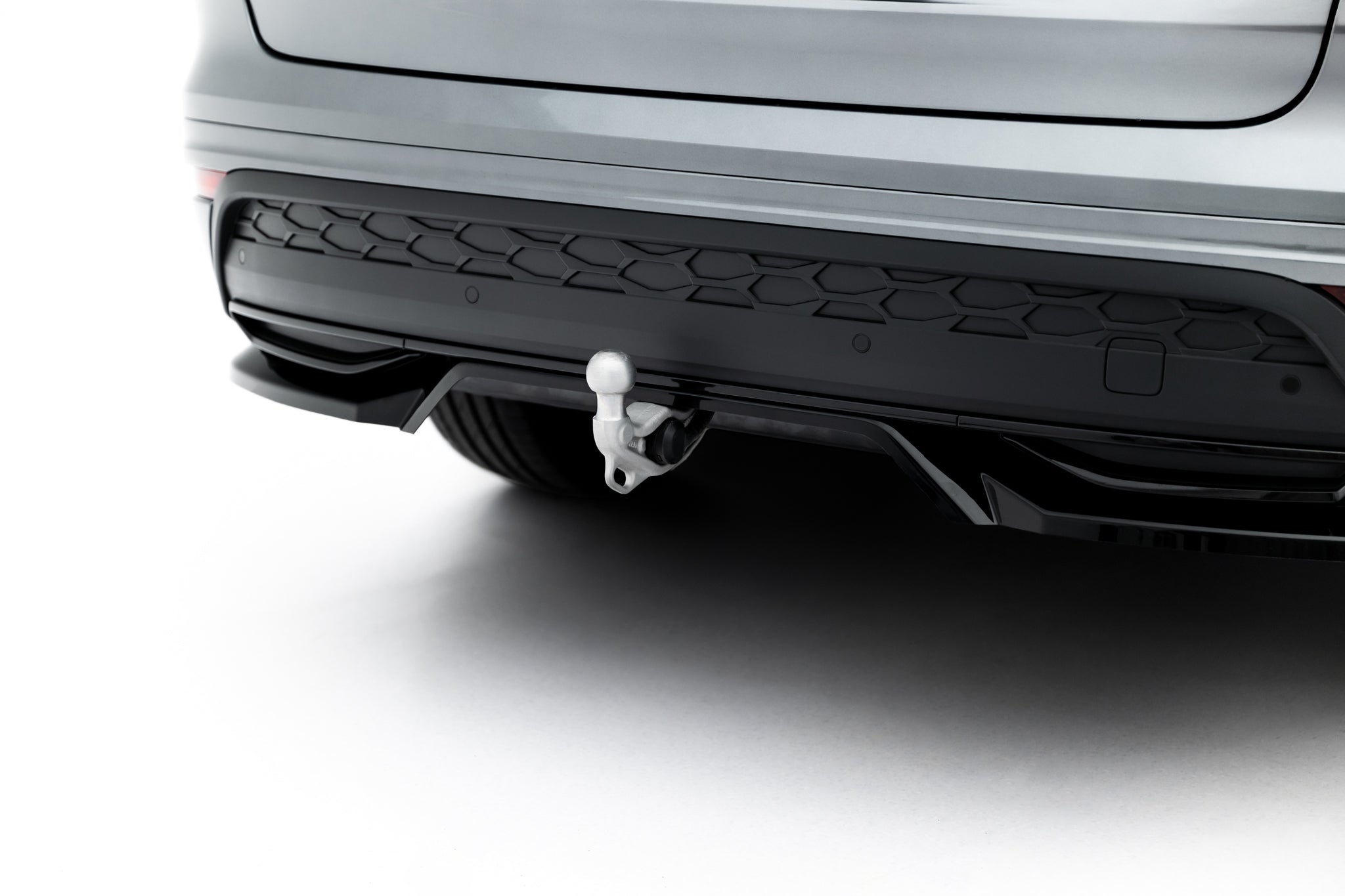 Maxton Design Street+ Mittlerer Diffusor RACE passend für Skoda Kodiaq Sportline Mk2 schwarz Hochglanz