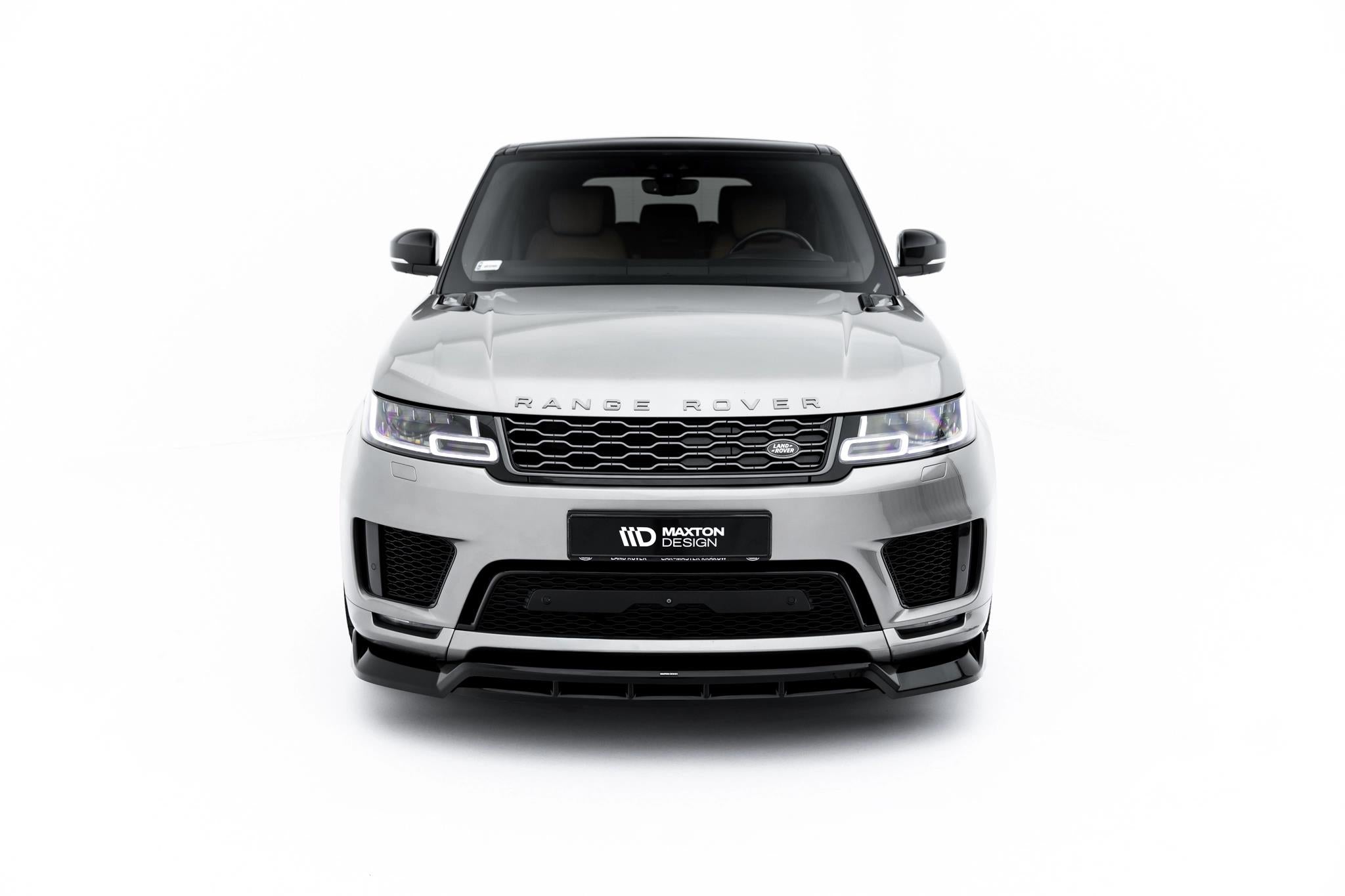Maxton Design Street+ Spoilerlippe Front Ansatz passend für Land Rover Range Rover Sport Mk2 Facelift schwarz Hochglanz