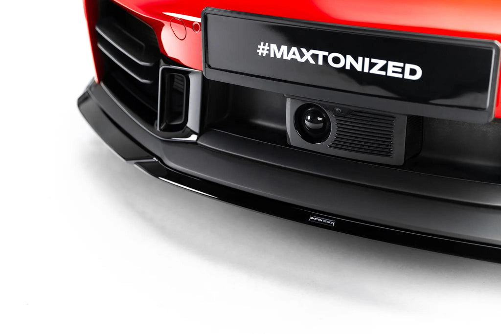 Maxton Design Street+ Spoilerlippe Front Ansatz für Porsche 911 Carrera Aero / Carrera GTS 992 Facelift [2025-] | Schwarz Hochglanz | ABS-Kunststoff