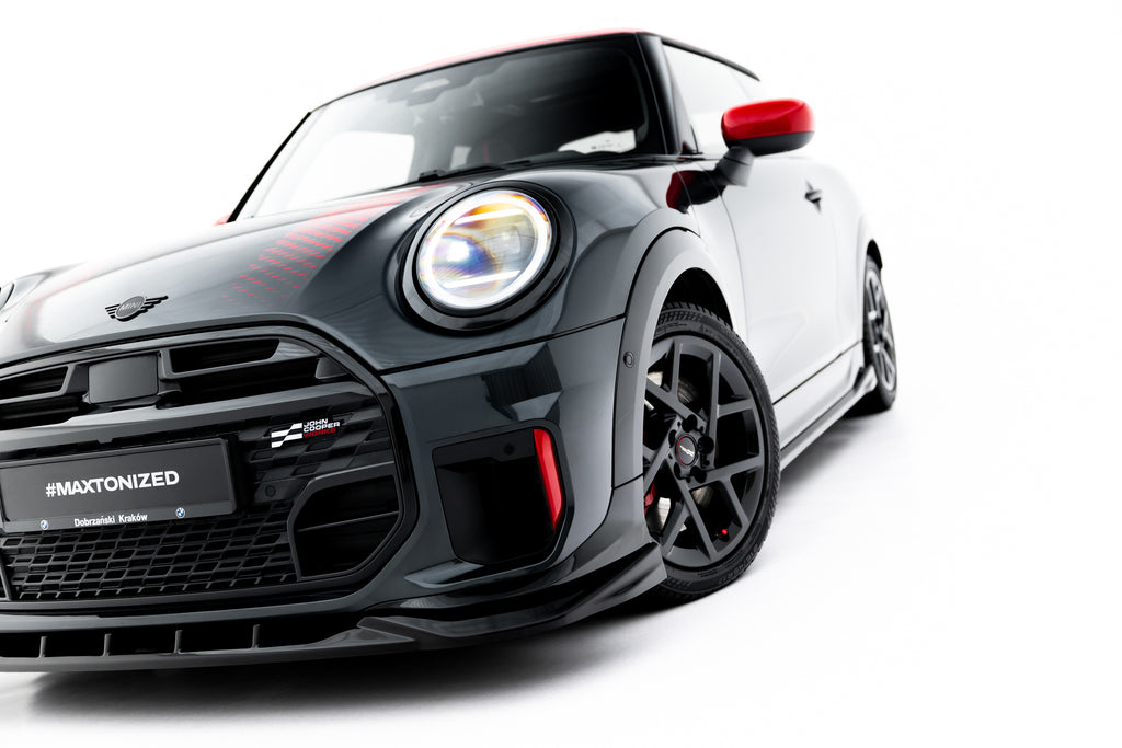 Maxton Design Street+ Spoilerlippe Front Ansatz für Mini Cooper John Cooper Works F65 [2025-] | Schwarz Hochglanz | ABS-Kunststoff