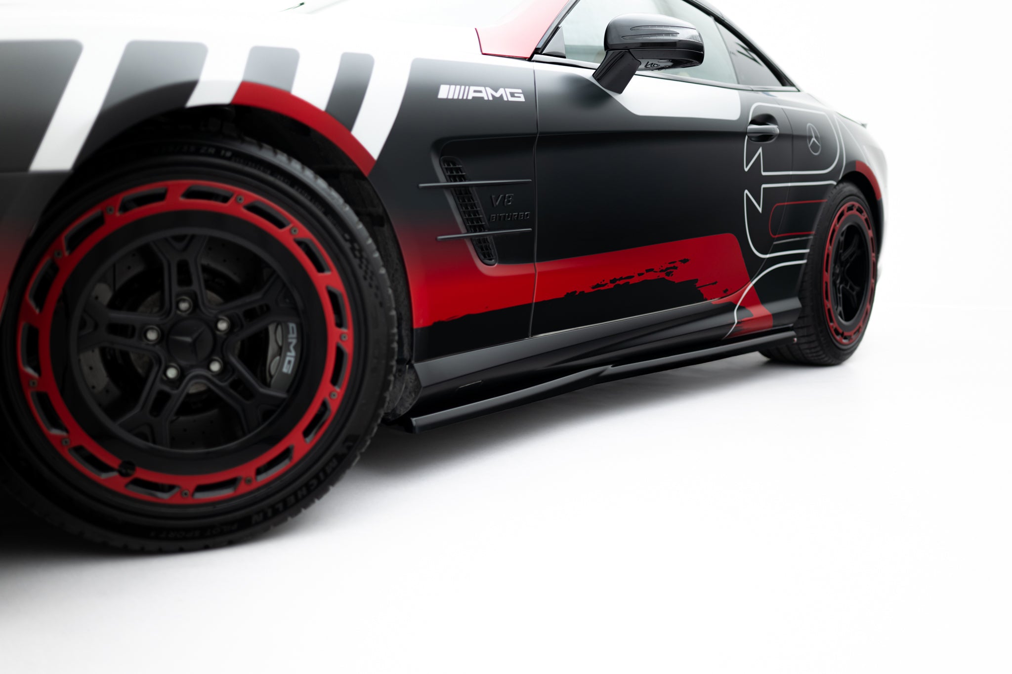 Maxton Design Street+ Seitenschweller Leisten passend für Mercedes-Benz SL 63 AMG R231 schwarz Hochglanz