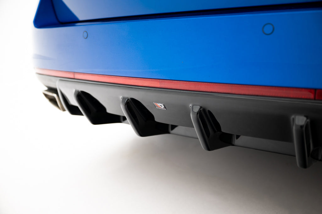 Maxton Design Diffusor Heck Ansatz V.1 passend für Skoda Octavia RS Mk3 / Mk3 FL Hatchback / Kombi schwarz Hochglanz